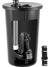 VEVOR Sewage Pump System, 1/2 HP, 4800 GPH Cast Iron Sewage Pump with Basin Kit, 120 Volt, Automatic On/Off Outdoor Water/Seepage Collection and Removal System with Float Switch, 2" Discharge, Black