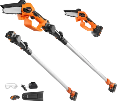 Vevor Pole Saw 2-in-1 Cordless Mini Chainsaw 20V 4Ah 5