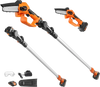 VEVOR 2-in-1 Cordless Pole Saw & Mini Chainsaw, 20V 2Ah Battery Pole Chainsaw, 5" Cutting Capacity 8 ft Reach Pole Saw for Branch Cutting & Tree Trimming (Battery and Blade Cover Included)
