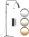 VEVOR Half Moon Light for Esthetician, 26 inch Dimmable LED Floor Lamp Lash Light for Eyelash Extensions, Arched Eyelash Lamp with Phone Holder, Remote Control, for Beauty, Skincare, Eyebrows, Tattoo