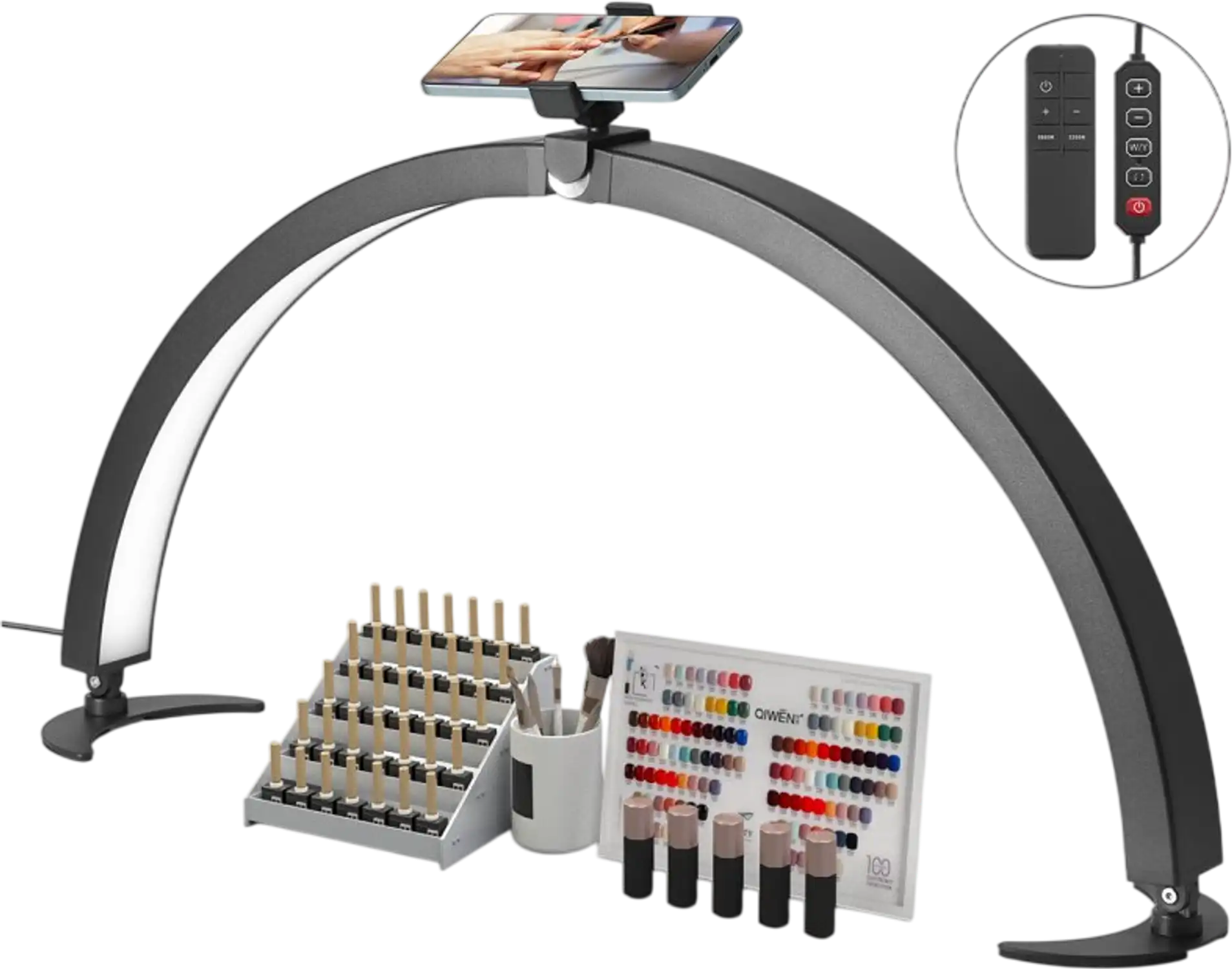 Vevor Desk Lamp Half Moon Nail Light with Phone Holder 29