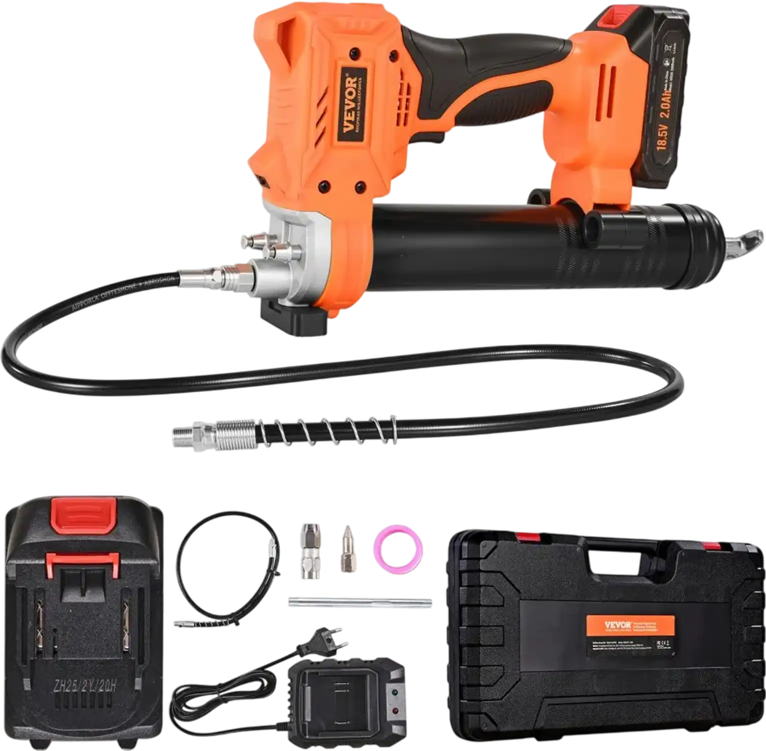 Vevor Cordless Grease Gun Kit 20V 8000 PSI with 2.0 Ah Battery & 35.4