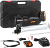 VEVOR Cordless Grease Gun, 20-Volt, 10,000 PSI, 39" Long Hose, Electric Grease Gun Kit Professional High Pressure Battery Powered Grease Gun with Carrying Case, Two Batteries & Charger Included, Black