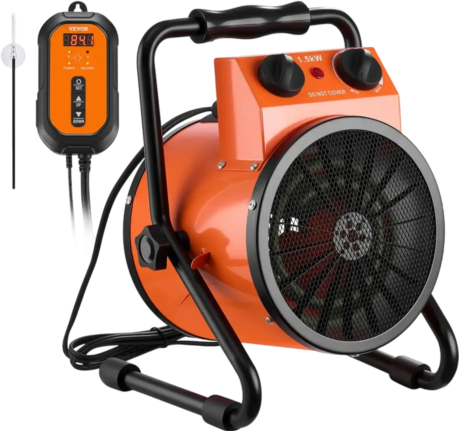 Vevor Greenhouse Heater 1500W Electric Space Heater with Thermostat New