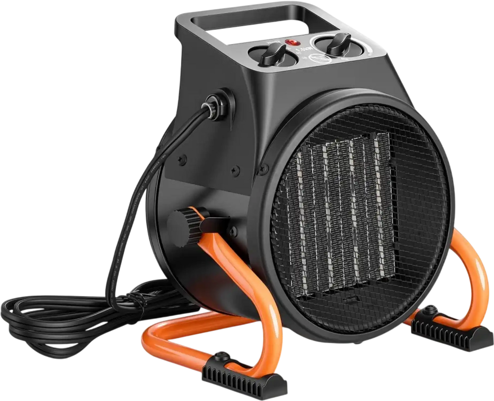 VEVOR Greenhouse Heater, 1500W Electric PTC Space Heater with Fan, Low & High Heat Modes, 15° Adjustable Angle, Overheat Protection, Portable for Grow Tent, Small Greenhouse, Flower Room, Home Office