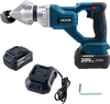 VEVOR Metal Shear, Cordless Sheet Metal Cutter with 360-Degree Pivoting Head, Double Blades, 110VAC 20VDC, Cuts 18 GA Galvanized Steel, 20 GA Stainless Steel, Aluminum, Plastic, Cardboard, 2800SPM