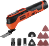 VEVOR Cordless Oscillating Tool, 12V Multitool Oscillating Saw Tool with 6 Variable Speeds 6000 - 17500 OPM, 3.2° Oscillation Angle, 2.0Ah Battery Pack & Charger, 8PCS Saw Accessories & LED Work Light