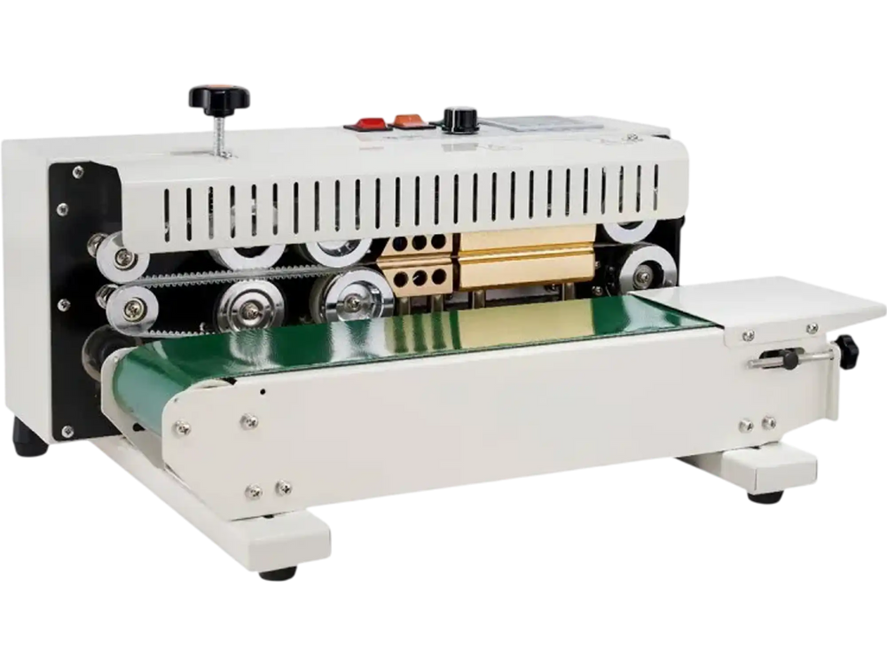 VEVOR Continuous Bag Band Sealing Machine, 0.24-0.47 in/6-12 mm Seal Width, Horizontal Band Sealer Machine with Digital Temperature Control, Carbon Steel Bag Sealer for 0.02-0.8 mm Plastic Bags Films