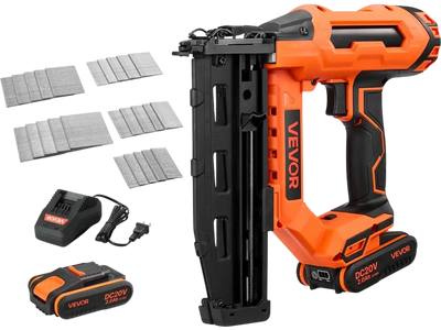 Vevor Finish Nailer Cordless 20V 16GA Straight with Battery, Charger & 1500 Nails New