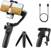 VEVOR Gimbal Stabilizer for Smartphone, 3-Axis Stabilization, AI-Powered Phone Gimbal for Android iPhone with Fill Light, Tripod, Auto Tracking, Portable Foldable Phone Stabilizer for Video Recording