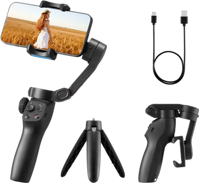 Vevor Gimbal Stabilizer Smartphone 3-Axis Foldable Handheld Phone Stabilizer New