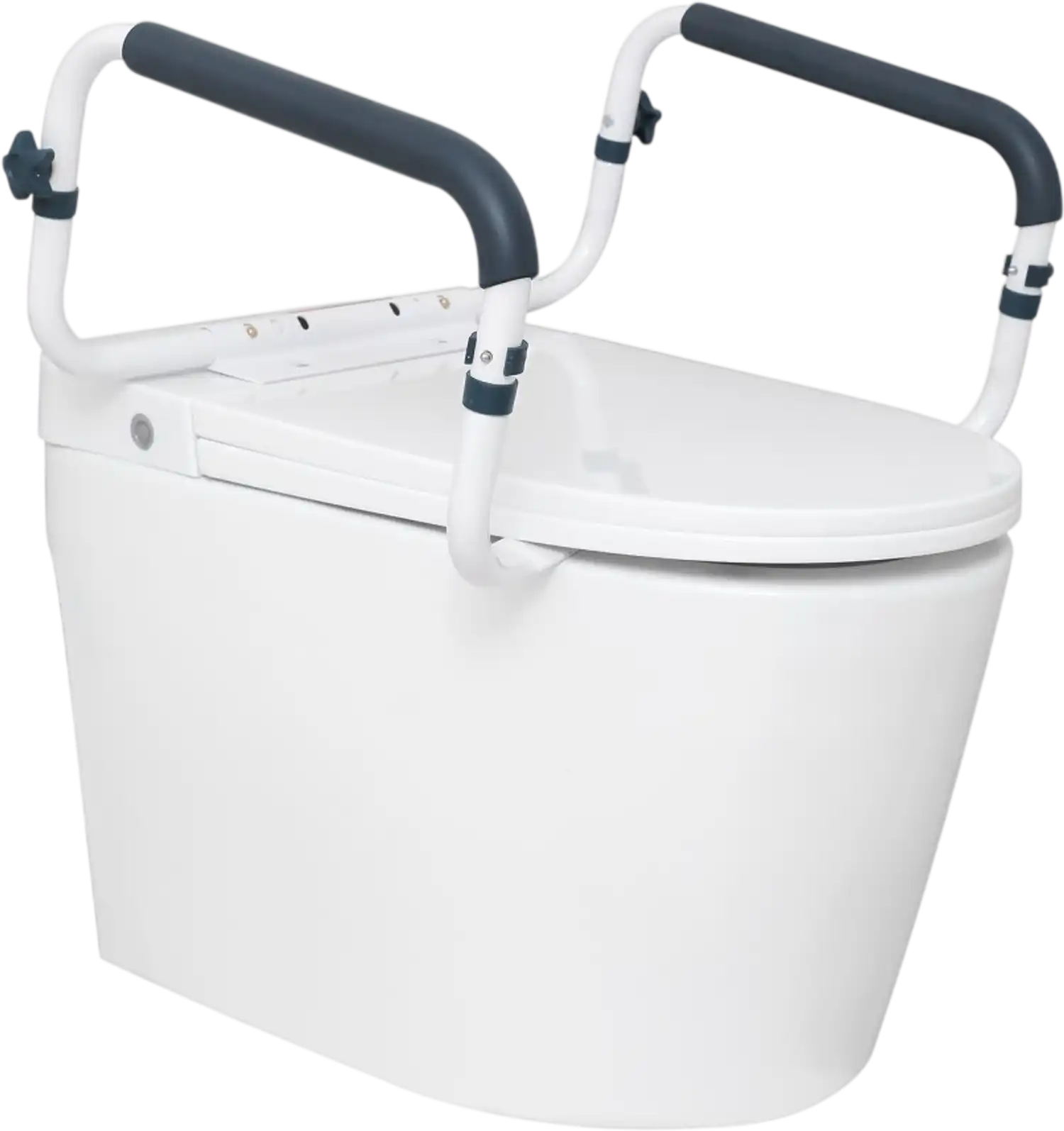 Vevor Toilet Safety Rail Adjustable Width Padded Armrests 300 lbs New