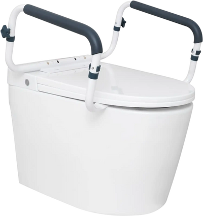 Vevor Toilet Safety Rail Adjustable Width Padded Armrests 300 lbs New