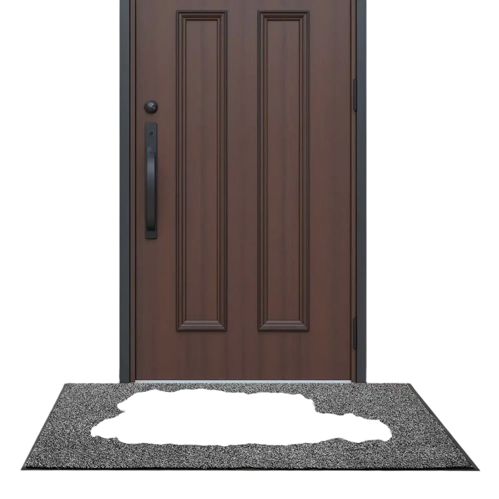 VEVOR Front Door Mat, 5 x 3 ft Commercial Floor Mat for Indoor and Outdoor, Industrial Entrance Carpet with PVC Backing, Heavy Duty Washable Entry Rug for Hallway, Kitchen, Balcony, Garage, Grey