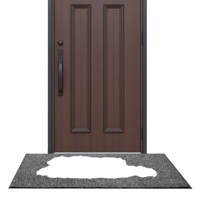 VEVOR Front Door Mat, 5 x 3 ft Commercial Floor Mat for Indoor and Outdoor, Industrial Entrance Carpet with PVC Backing, Heavy Duty Washable Entry Rug for Hallway, Kitchen, Balcony, Garage, Grey