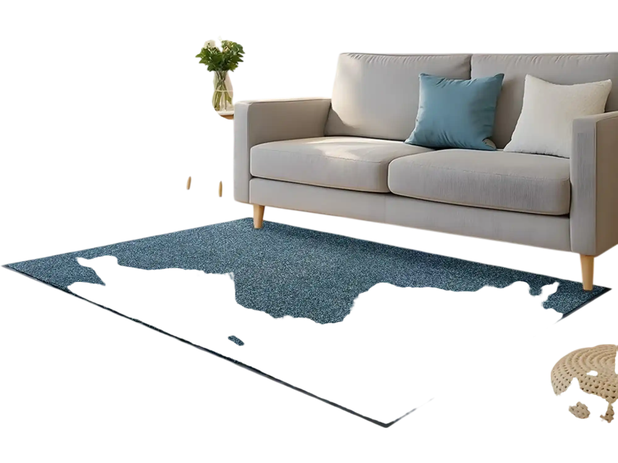 Vevor Door Mat 6' x 4' Washable Indoor Outdoor Entry Rug Slate Blue New