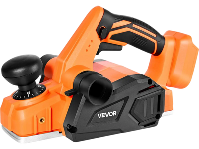 VEVOR Cordless Handheld Planer, 3-1/4-Inch Cut Width, 15000 RPM Electric Hand Wood Planer with Brushless Motor, Adjustable Cut Depth for Woodworking, Compatible with VEVOR 18V Battery (Bare Tool Only)