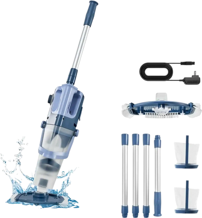 Vevor Pool Vacuum Cordless Handheld Spa & Hot Tub Cleaner with Extension Pole New