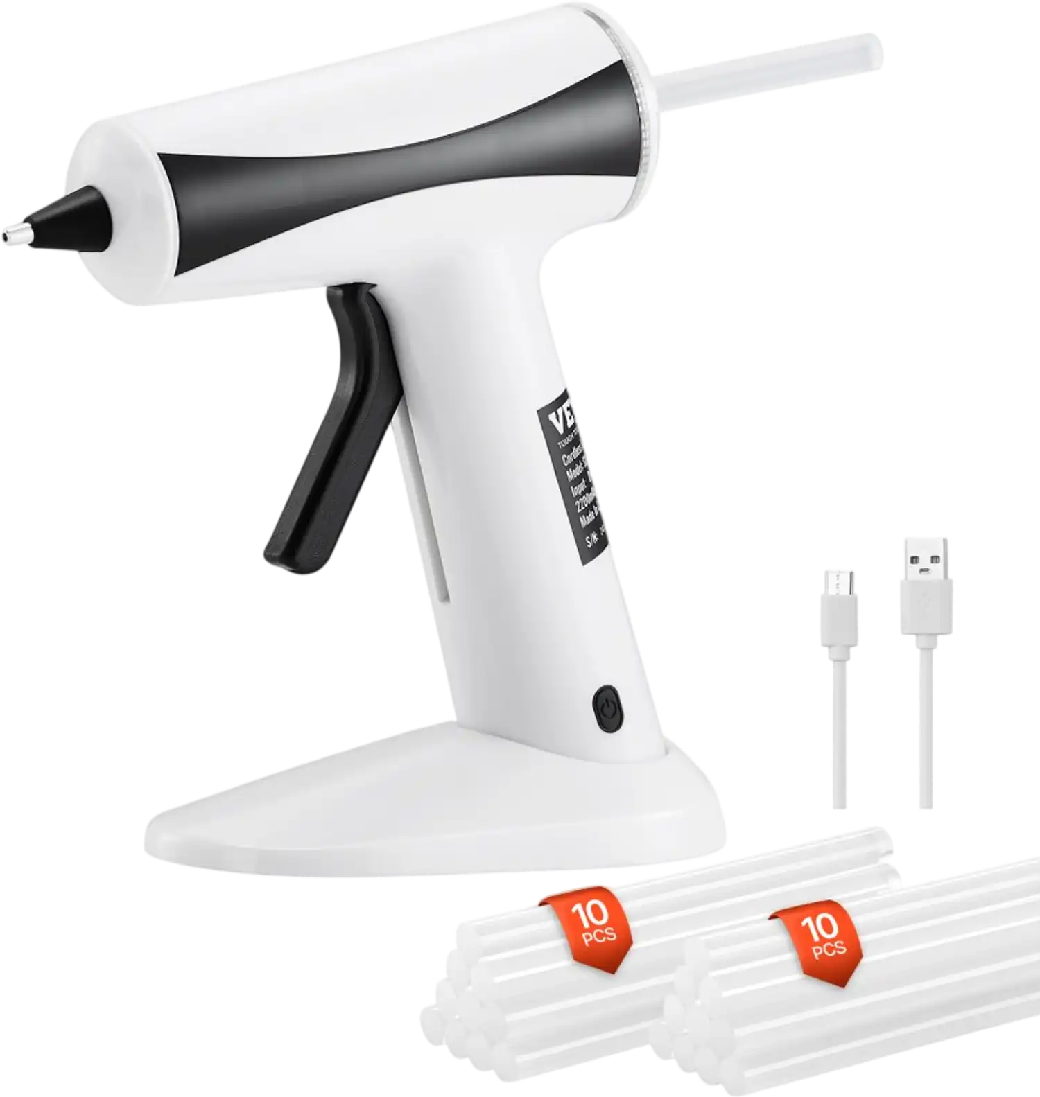 Vevor Hot Glue Gun Rechargeable Cordless 2200mAh Kit with 20 Glue Sticks New