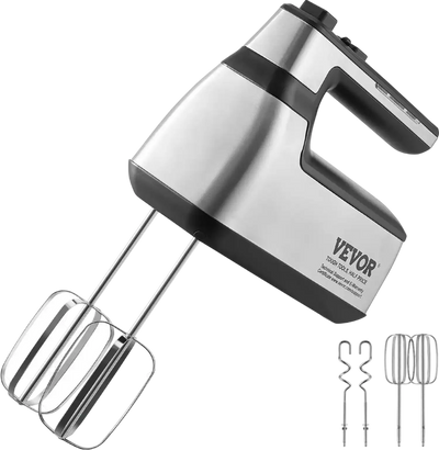 Vevor Hand Mixer Cordless Electric 100W Variable Speed with Turbo Boost New