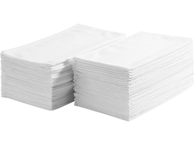 VEVOR 50 Pack White Microfiber Cleaning Cloth, 12 x 12 in Premium Microfiber Towels, Lint-Free and Scratch-Free, Absorbent Cleaning Rags for Car, Household, Kitchen, Window,  SPA, Hotel & Bathroom