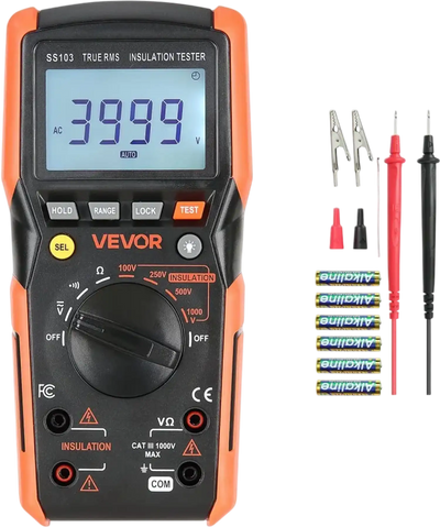 Vevor Digital Multimeter 1000V TRMS 4000-Count Tester New