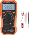 VEVOR Digital Multimeter, 6000-Count TRMS DC/AC Voltmeter Current Tester, Professional NCV Multimeter for Current Voltage Resistance Capacitance Duty-Cycle Tempetature Diodes Continuity Live Wire Test
