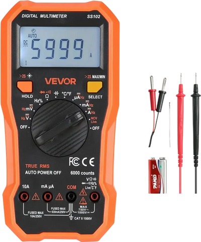 Vevor Multimeter 6000-Count TRMS Digital Voltmeter Current Tester New