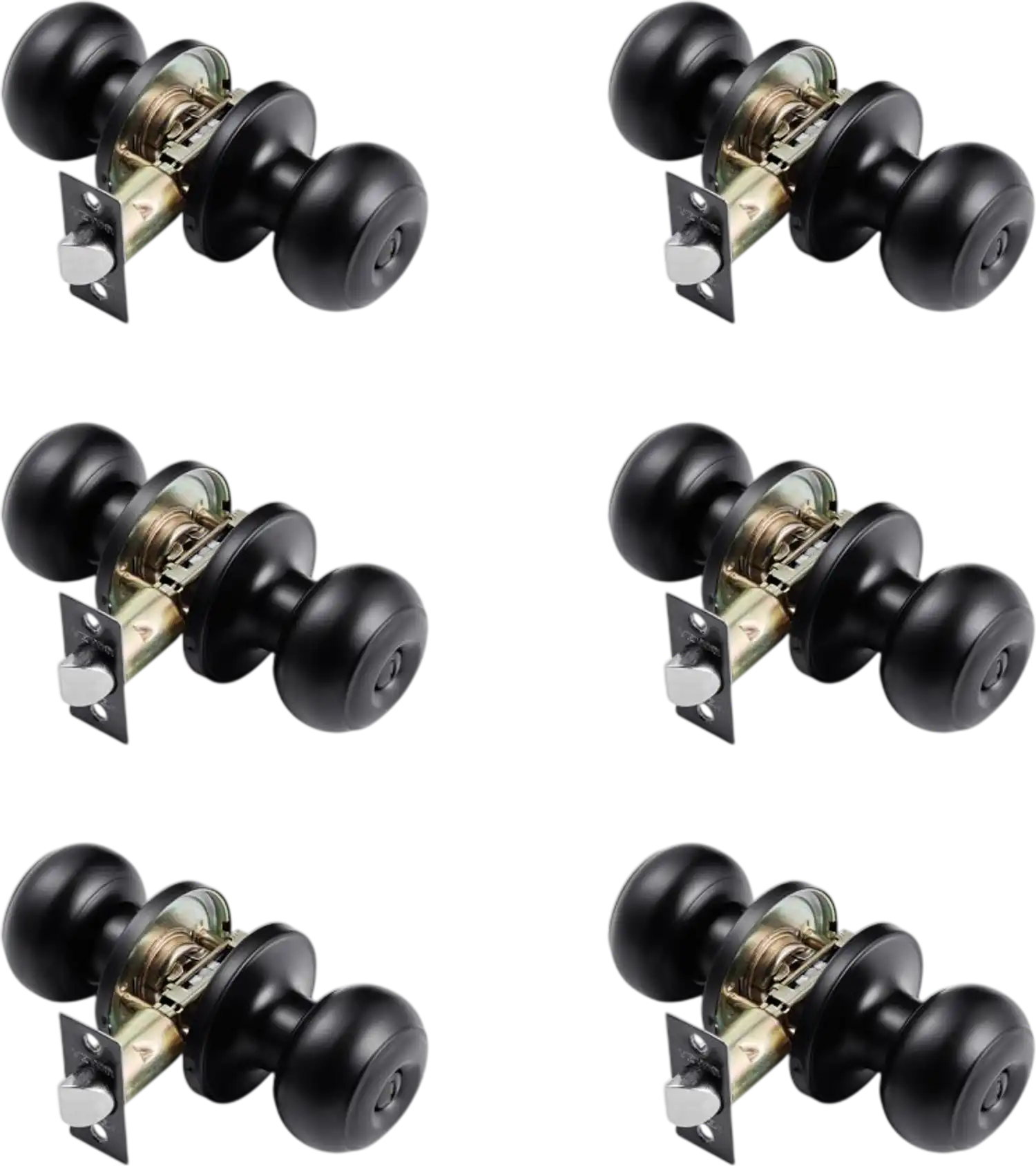 Vevor Door Knobs Privacy Matte Black 6-Pack New