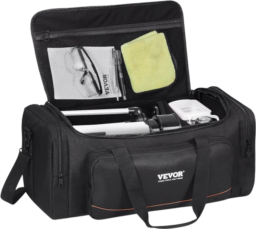 VEVOR Telescope Case, 22 in, Telescope Storage Bag with Fixed Buckles, Multi-Pocket & Detachable Divider for Telescope, Shock-Absorbent Telescope Carrying Case to Easily Secure Optical Tube & Tripod