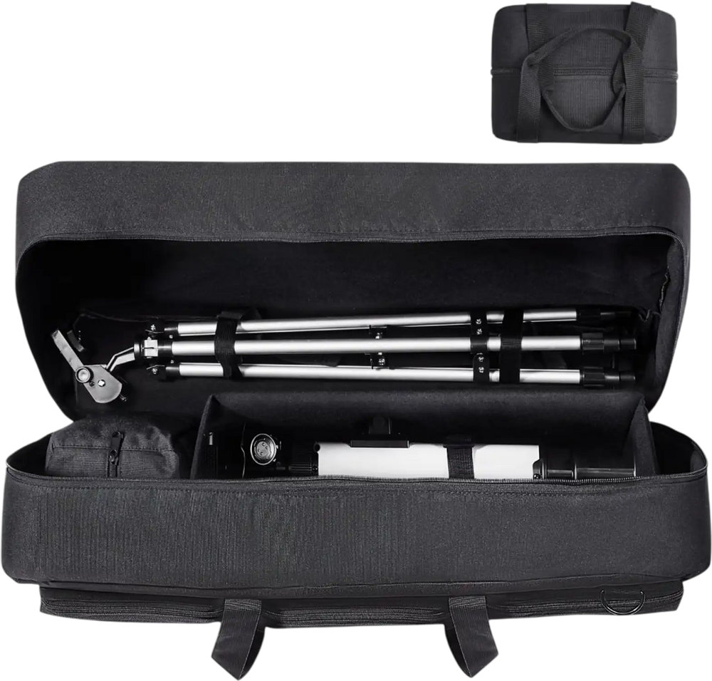 VEVOR Telescope Case, 30”, Telescope Storage Bag with Fixed Buckles, Multi-Pocket & Detachable Divider, Shock-Absorbent Telescope Travel Carrying Case for Optical Tube & Tripod, Counterweight Pocket