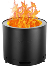 VEVOR Smokeless Fire Pit Stove Bonfire, H: 12.6 in x Dia: 15 in ,Wood Burning Fireplaces with Removable Ash Pan, SUS430 Stainless Steel inner Portable Outdoor Firepit, Ideal for Outdoor Patio Camping