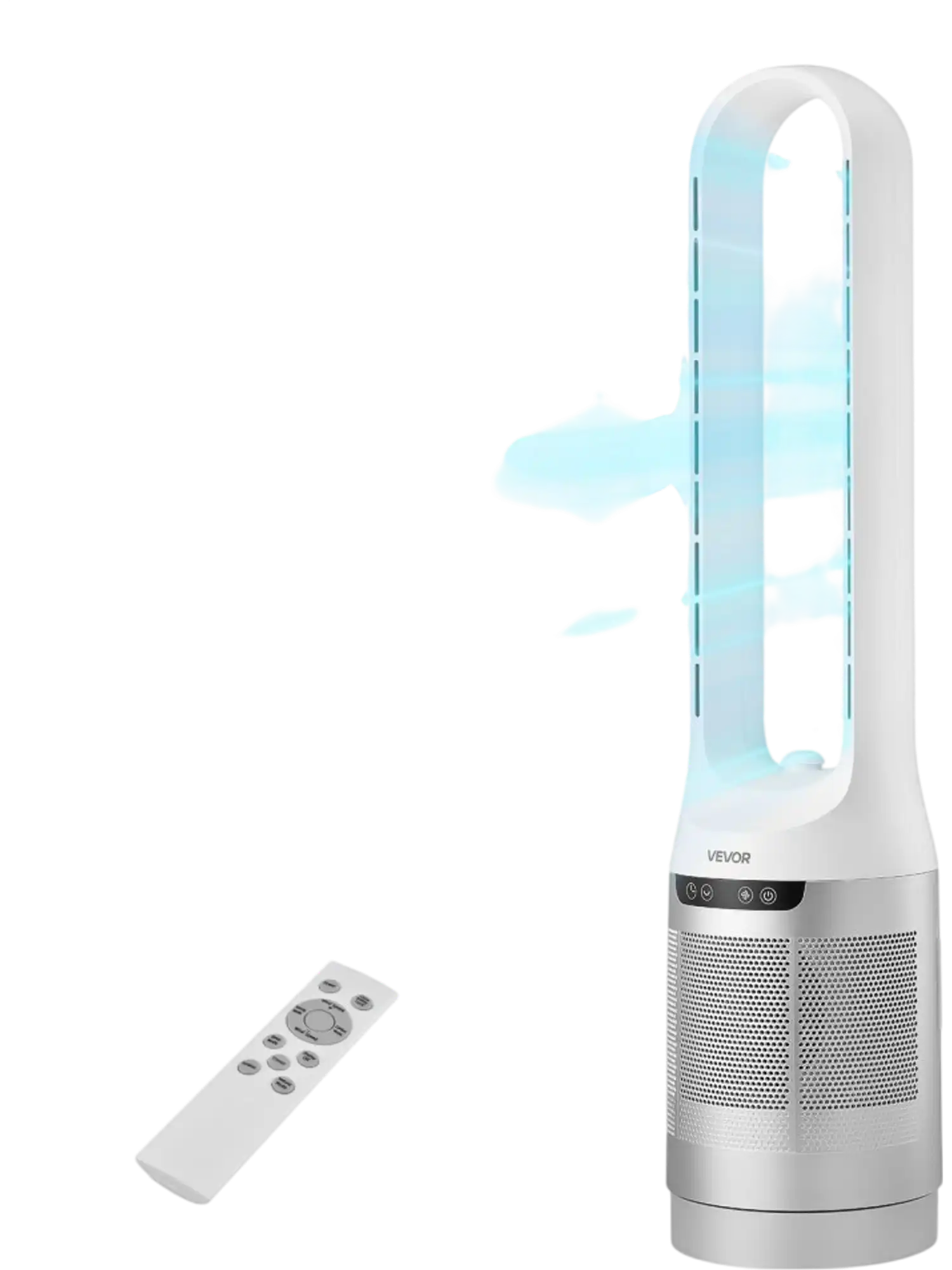 Vevor Tower Fan Bladeless 65° Oscillating Standing Fan White New