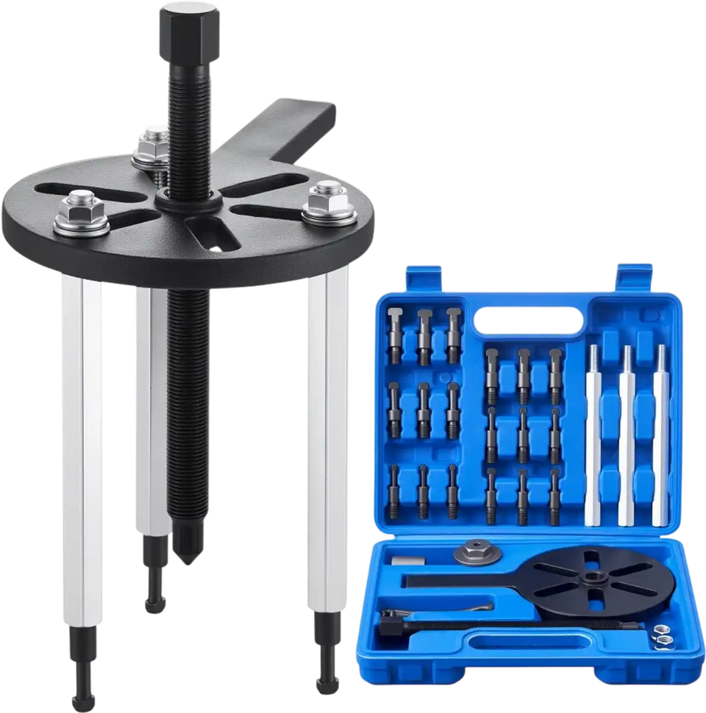 VEVOR 21-in-1 Bearing Puller Set, 21 PCS 3-Jaw Hook Puller for Internal External Bearings and Bearing Without Inner Shaft, Multifunctional Bearing Removal Tool with Heavy Duty Portable Storage Case