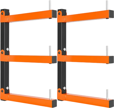 Vevor Lumber Rack 3-Tier 2-Pack Foldable Wall-Mounted Wood Storage New