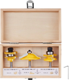 VEVOR Router Bits Set, 3 Pieces, Carbide Router Bit Kit with 1/4 Inch Shank, Wood Carrying Case, Woodworking Tools for Professional and Beginners Carpenter, for Wood MDF Particle Board Plywood