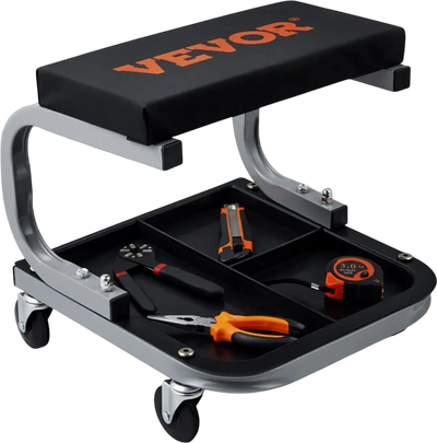 Vevor Mechanic Stool Rolling Creeper Garage Shop Seat with Tool Tray 250 lbs New