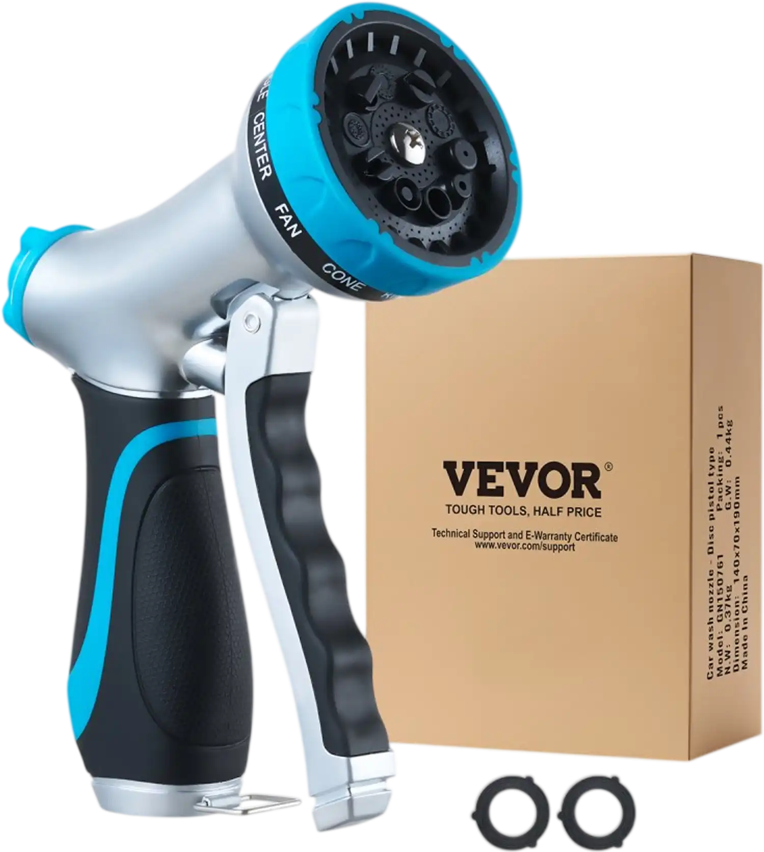 Vevor Hose Nozzle 10-Pattern Metal Garden Sprayer New