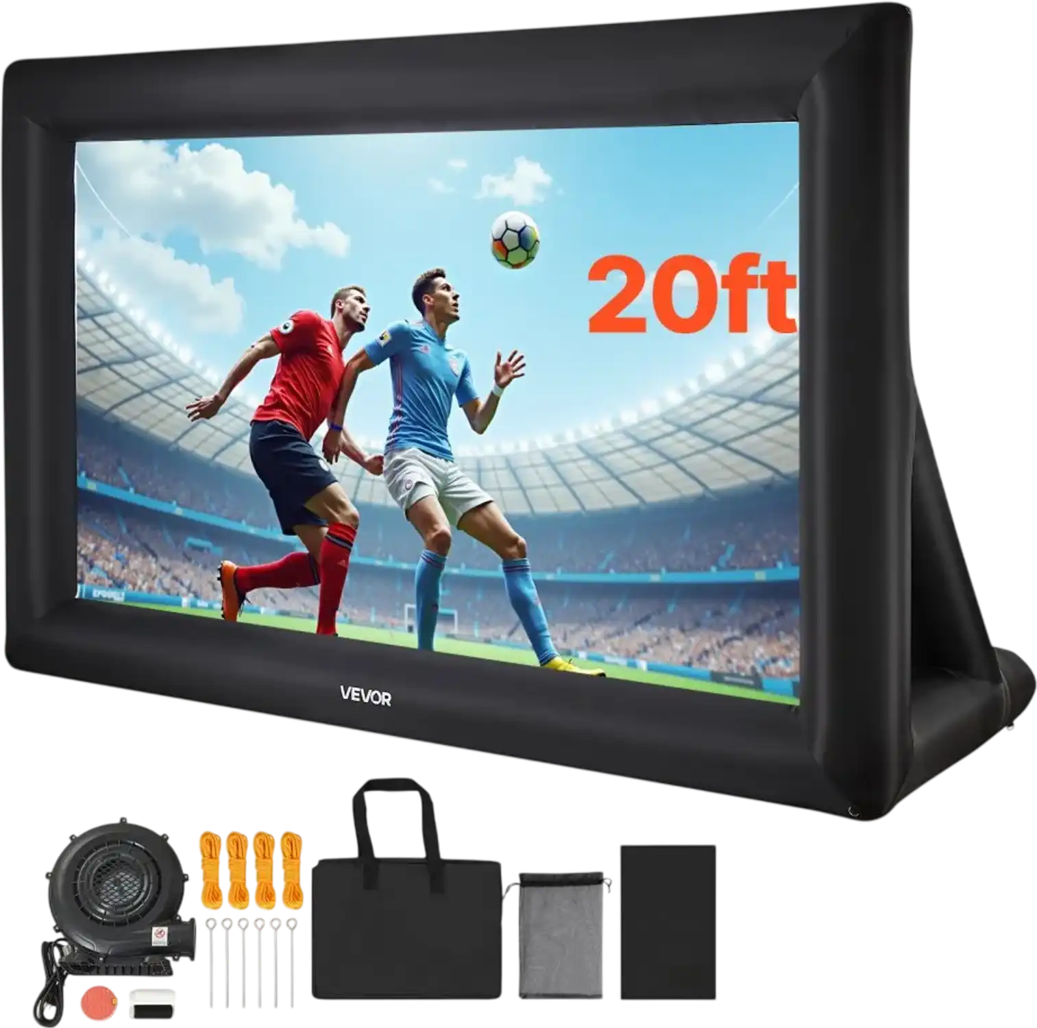 Vevor Inflatable Projector Screen 20' Outdoor Movie Screen with 250W B ...