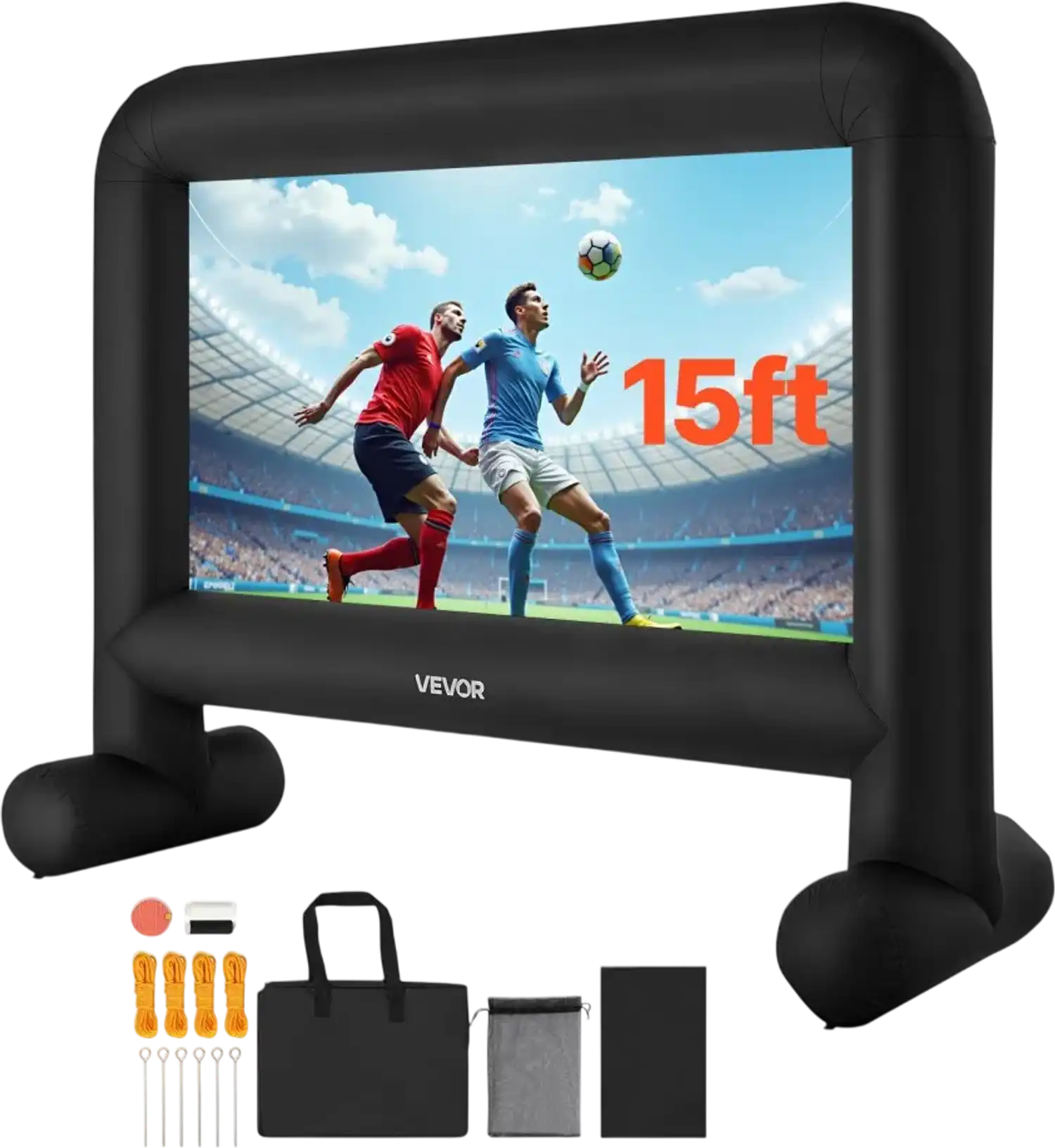Vevor Inflatable Movie Screen 15' 16:9 Outdoor Backyard Projector Screen New