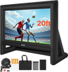 VEVOR 20FT Inflatable Movie Screen, Inflatable Projector Screen with Portable Storage Bag, 16:9 Easy Set Up Movie Projection for Outdoor Backyard, Home Theater, Theme Party