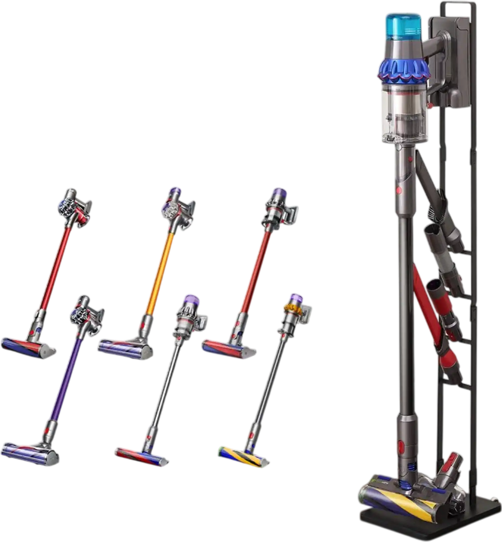 VEVOR Vacuum Stand, Compatible With Dyson V6 V7 V8 V10 V11 V15, Stable Vacuum Stand Holder with Wheels for Dyson DC30 DC31 DC34 DC35 DC58 DC59 DC62 D74 Cordless Upright Vacuum Cleaners & Accessories