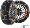 VEVOR Auto Tightening Snow Chains, Diamond Mesh Traction Wheel Chains for Anti-slip, Manganese Alloy Steel Emergency Tire Chains for Cars, Pickups, SUVs, and Trucks (Set of 2)