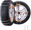 VEVOR 8 PCS Snow Chains, Tire Traction Wheel Chains for Tire Width 9.2-11.2 in/235-285 mm, Manganese Alloy Steel Emergency Tire Chains for Cars, Pickups, SUVs, and Trucks