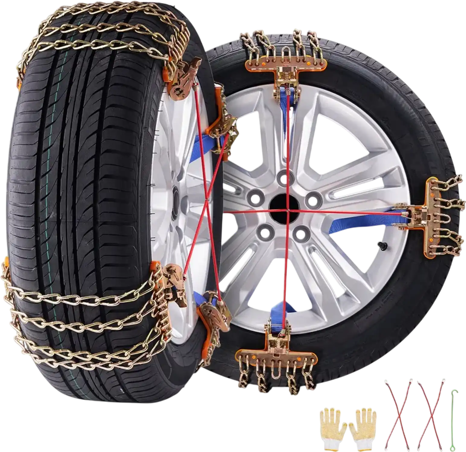 Vevor Snow Chains Thickened 16-Piece Tire Chains for 8-8.8
