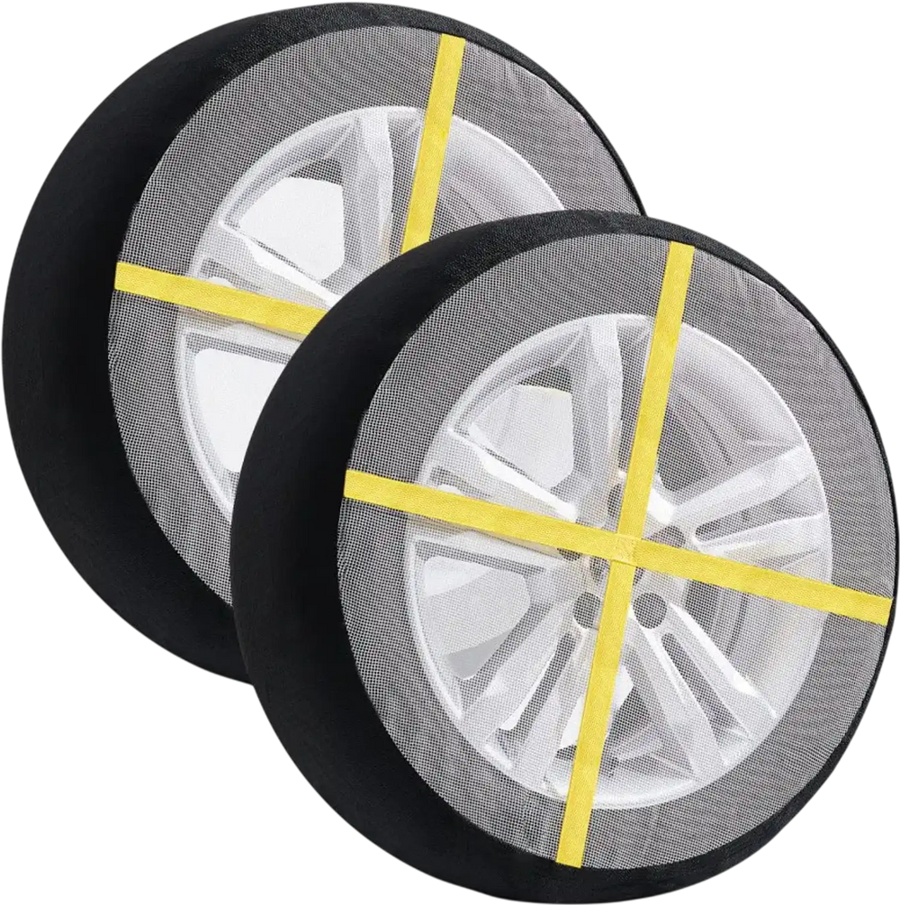 VEVOR Thickened Snow Socks for Tires, Full Coverage Tire Socks with Polyester Fiber, Snow Traction Tire Cover for Car, SUV, Pickup and Truck (Pack of 2)-Large