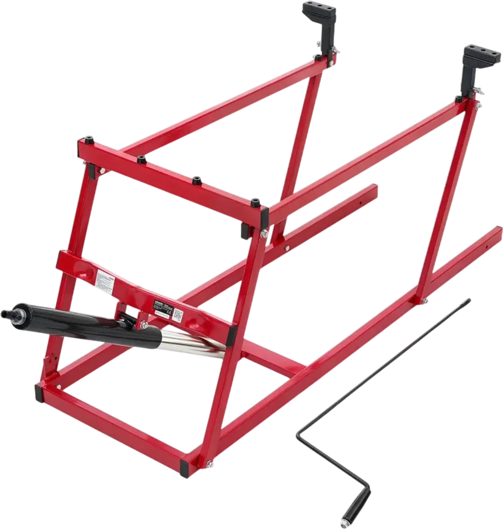 VEVOR Snowmobile Lift Stand with 5.5"-28" Lift Height & Manual Hand Crank, 1000LBS Load Capacity, Heavy-Duty Steel Support, Foldable Snowmobile Lifting Stand for Easy Track Maintenance & Parts Repair