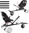 VEVOR Hoverboard Seat Attachment, for 6.5" 8" 8.5" 10" Hoverboards, Dual Shock Absorption System, Grips Control, Adjustable Length 270 LBS load Capacity, Hover Board Buggy Attachment, for Kids Adults