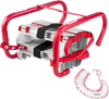 VEVOR Fire Escape Ladder, 5-6 Story 50FT Retractable Emergency Fire Ladder, Lightweight Aluminum Alloy Safety Escape Ladders with Sturdy Polyester Strap, Anti-Slip & Wide Rungs, 1000LBS Max Loading