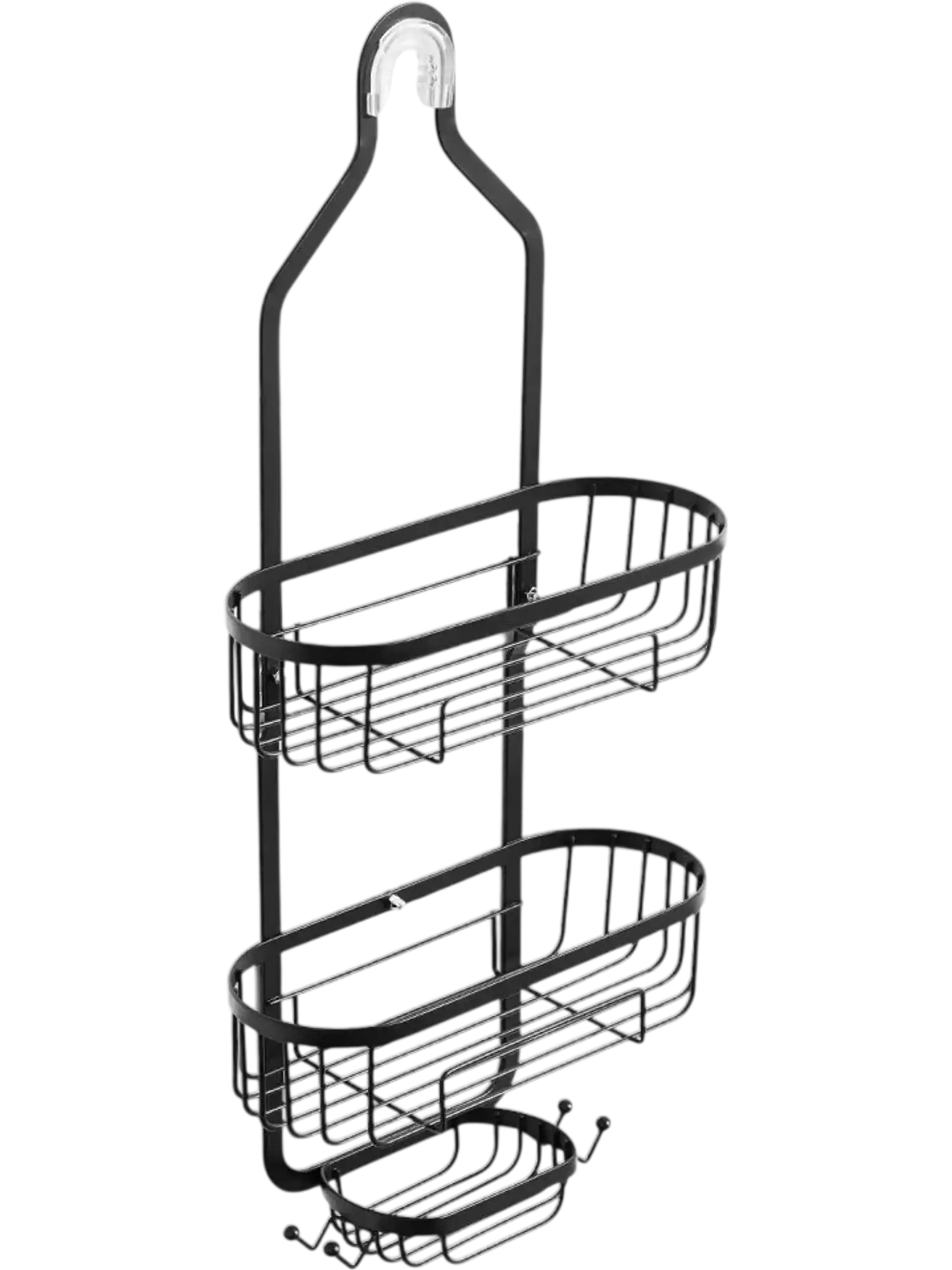 Vevor Shower Caddy 3-Tier Hanging Bathroom Storage Rack Matte Black New